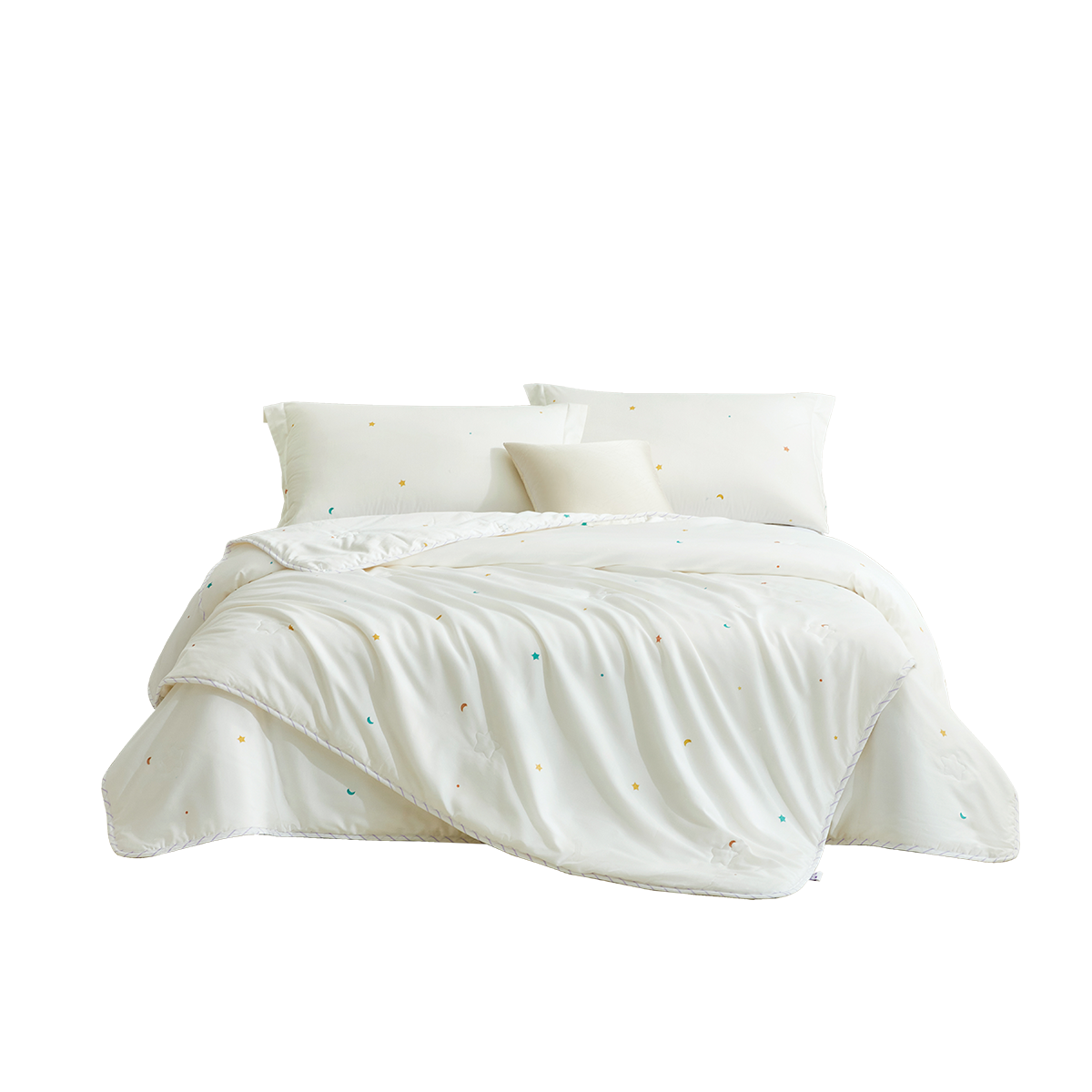 SleepGenius 100% Cotton & Mulberry Silk Dual-Comfort Quilt