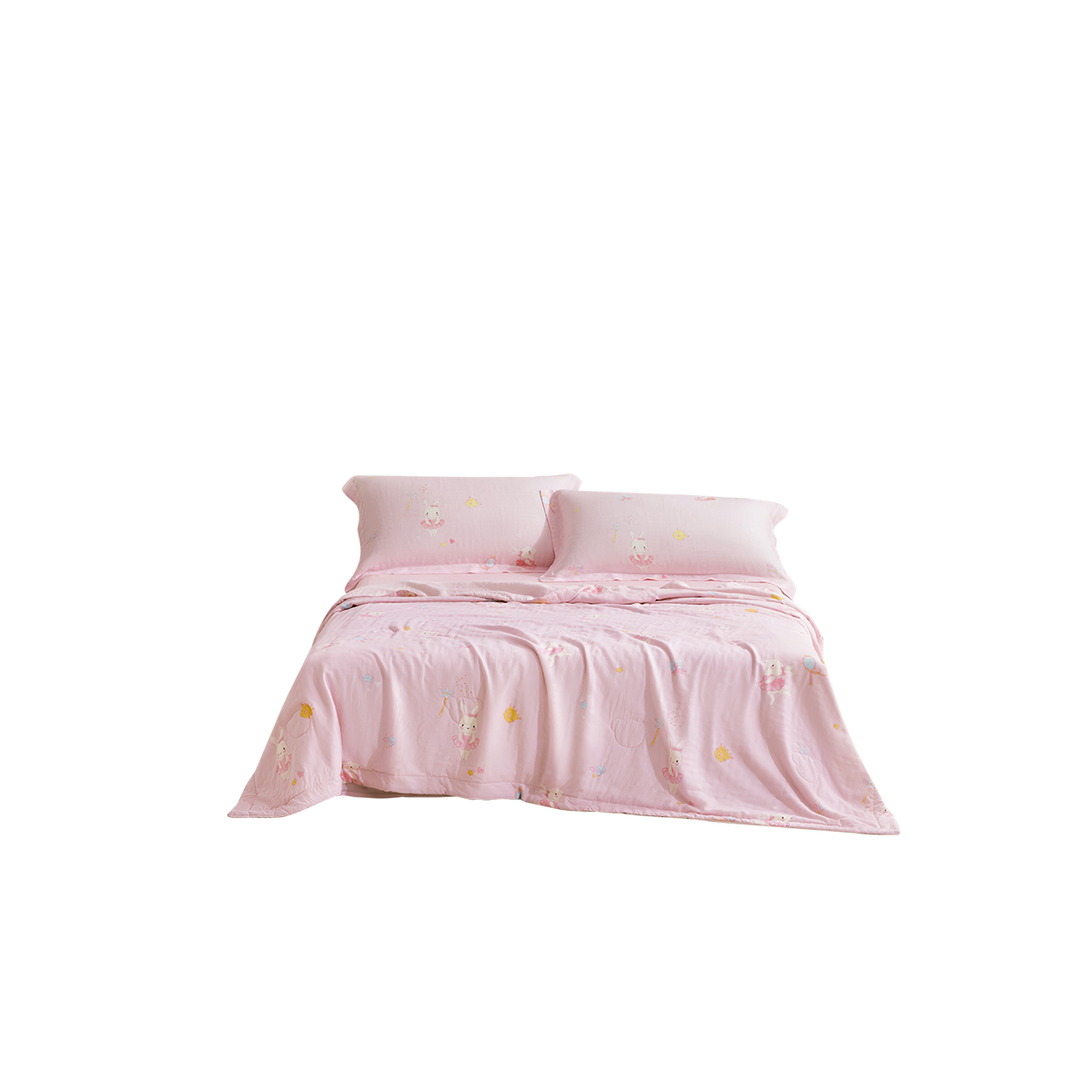 Cloud-Soft Antimicrobial Silk Summer Quilt (Bunny Princess)