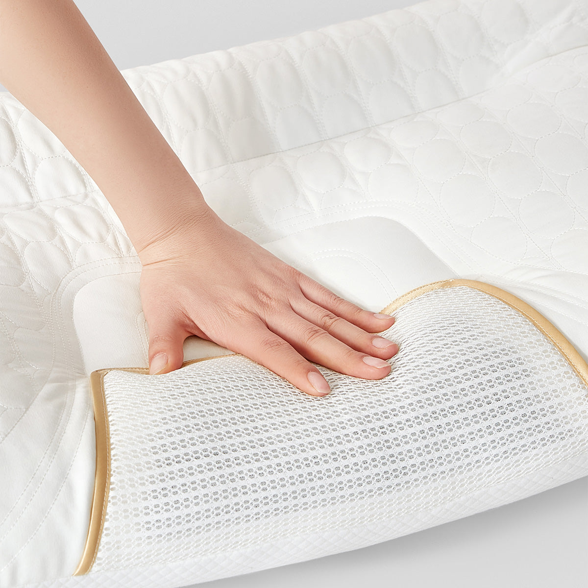 DualSense Stretch-Zoned Neck Support Pillow (Herbal Edition)