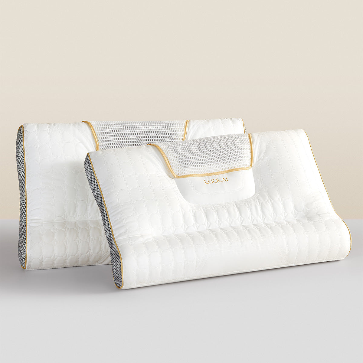 DualSense Stretch-Zoned Neck Support Pillow (Herbal Edition)