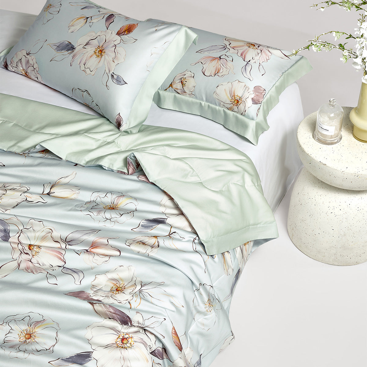 Silk·Lyocell Cotton & Silk Washed Summer Quilt