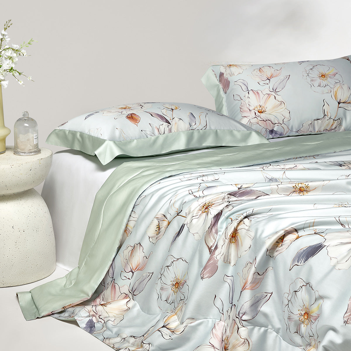 Silk·Lyocell Cotton & Silk Washed Summer Quilt