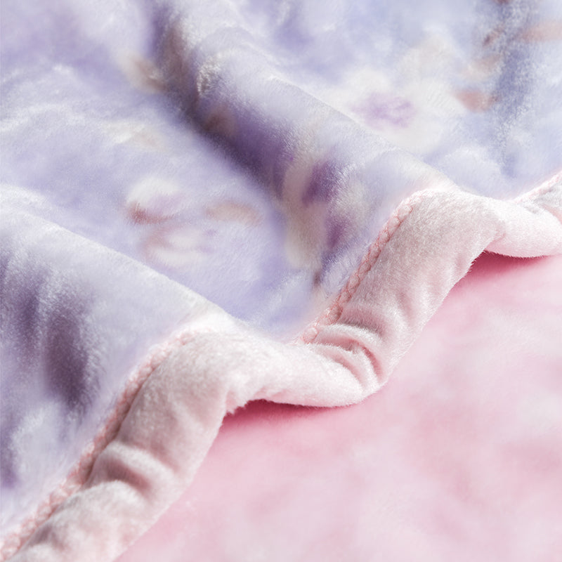 Double-Layer Raschel Snowy Sakura Blanket