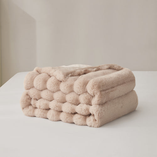 Luxury Faux Fur 2-in-1 Blanket&Pillow Cover