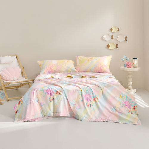 100% Mulberry Silk Summer Quilt - Machine Washable Comforter-Kids