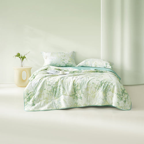 100% Cotton Antibacterial Fiber Washed Summer Quilt